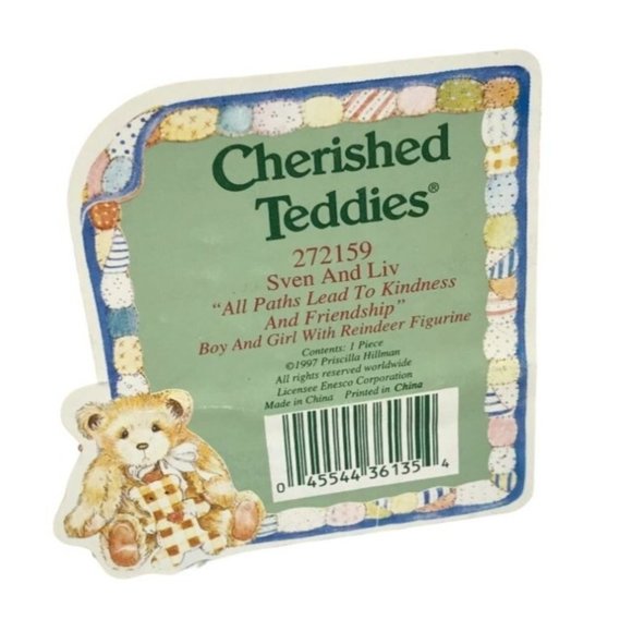 Sven & Liv Cherished Teddies 272159 - Enesco Holiday Figurine - Picture 9 of 9
